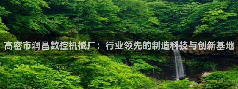 天辰宝娱乐：高密市润昌数控机械厂：行业领先的制造科技与创新基地
